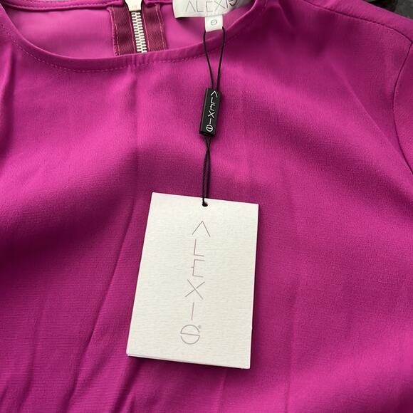 NWT Alexis Pink Seine MIDI dress‎ removable wrist ruffles S - Picture 10 of 10